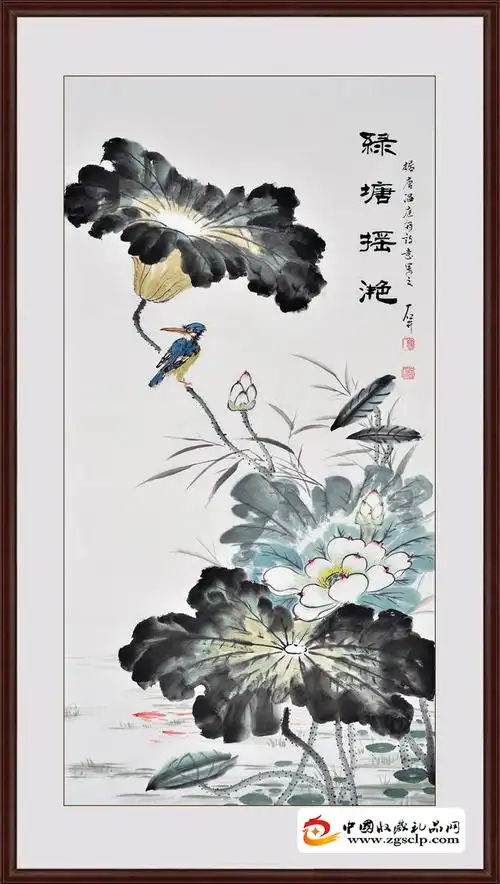 张大千国画荷花图鉴赏