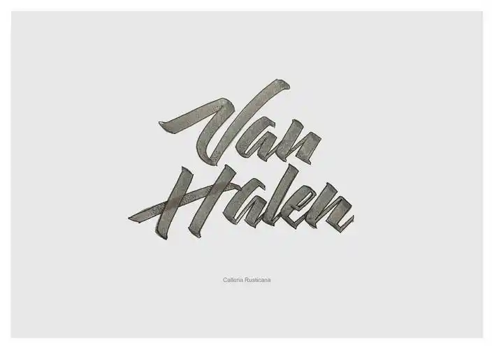 近期英文手绘字体