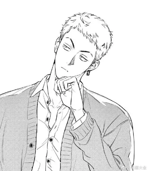 太太笔下的这组小哥帅炸了,特别是寸头#二次元动漫