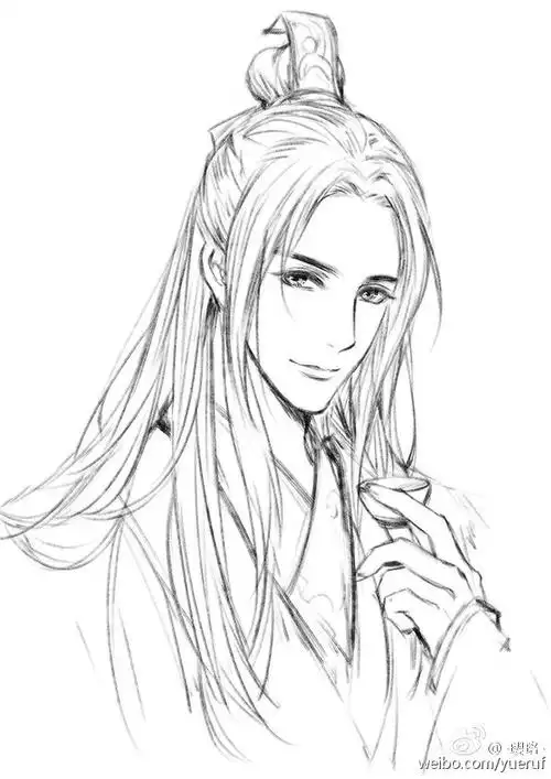 古风美男线稿