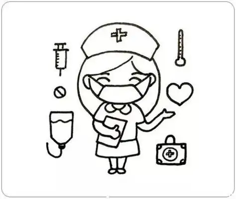 护士简笔画白衣天使简笔画漂亮的白衣天使简笔画步骤简单白衣天使简笔