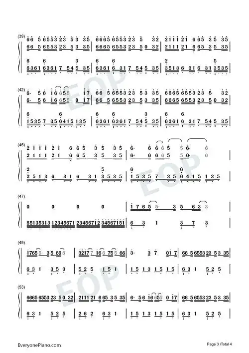 下辈子也要找到你-把你的名字写在烟上吸进肺里-张艾文双手简谱预览3