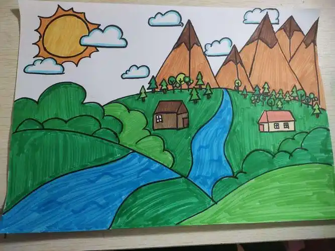 现在正值春暖花开,画一副美丽的春景吧!