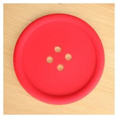 创意家居生活用品 圆形硅胶杯垫 韩版可爱纽扣杯垫