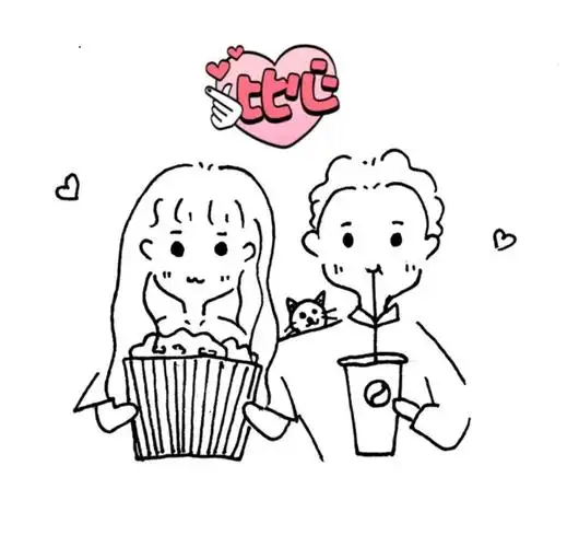 ins简笔画情侣头像