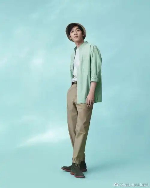 井柏然春季清爽穿搭