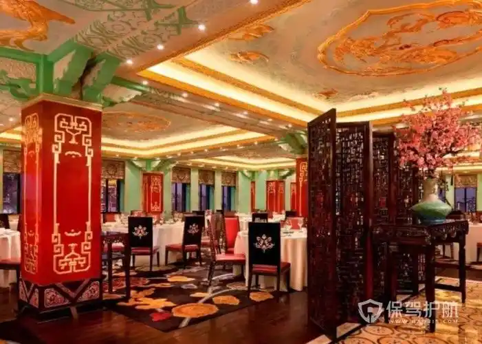 中式宫廷风豪华餐厅装修效果图