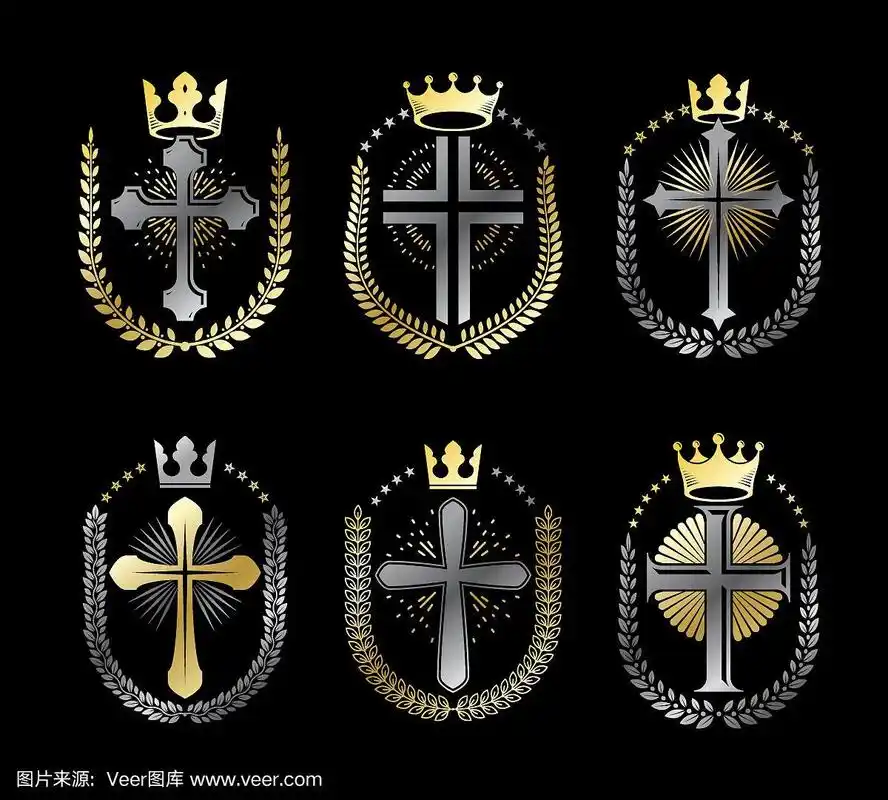 复古风格标签,纹章.