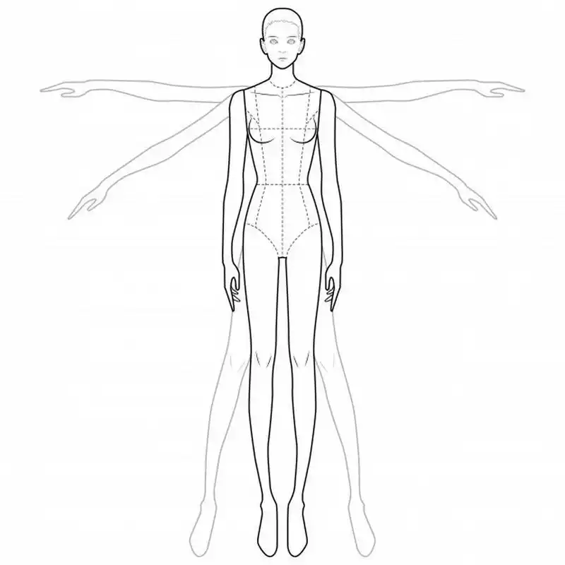 服装设计画款必备神器|人体模特模板 以下是我在设计的时候最常用的一