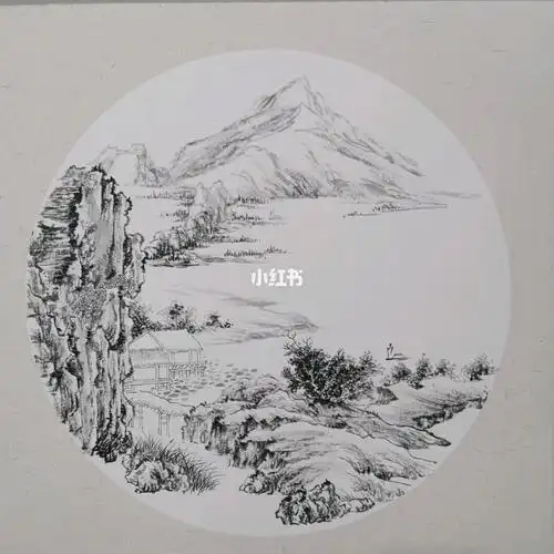 彩铅画山水 彩铅画山水画图片