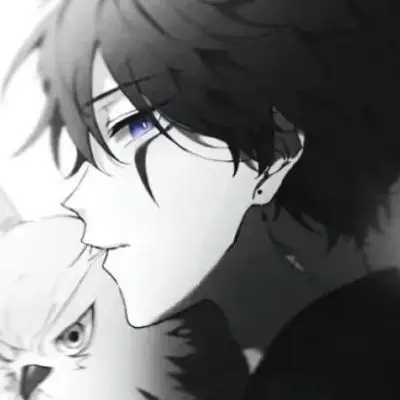 江孑 酷冷漠帅气黑白动漫男头_男生头像_我要个性网