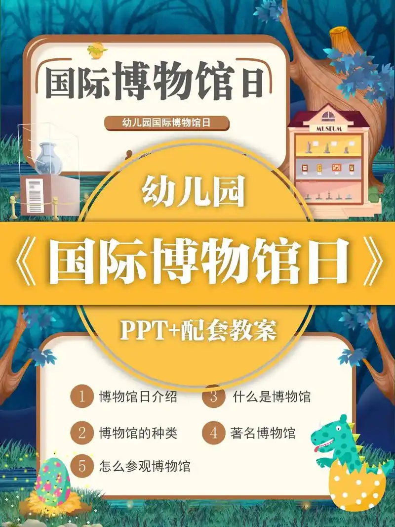 幼儿园《国际博物馆日》ppt 配套教案.活动目标: 1.知道 - 抖音