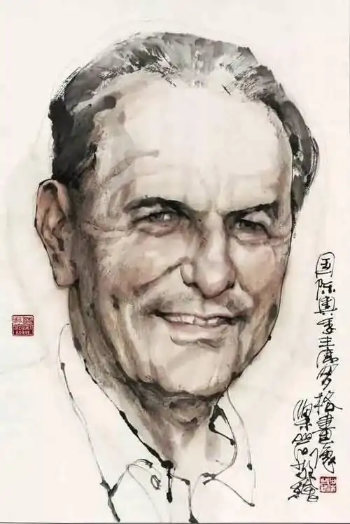 一传奇画家梁岩笔下的水墨肖像画60幅手机搜狐网