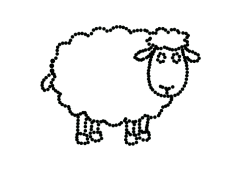 由点元素构成的简笔画