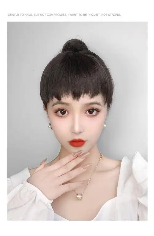 真发刘海假发女狗啃漫画空气假刘海自然前额网红隐形无痕贴假发片