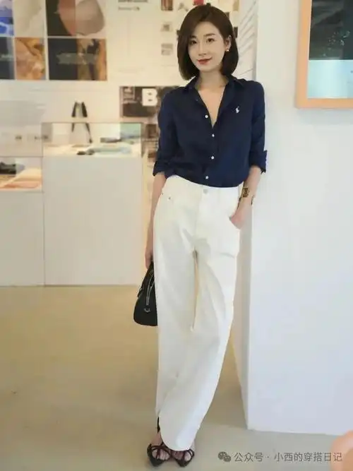 白裤子太好穿了,百搭舒适又高级