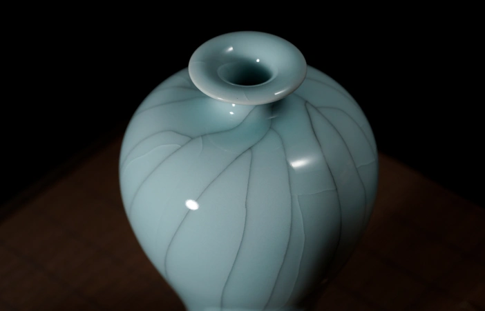 叶小春冰裂纹哥窑作品 龙泉冰裂奇纹 一见倾心