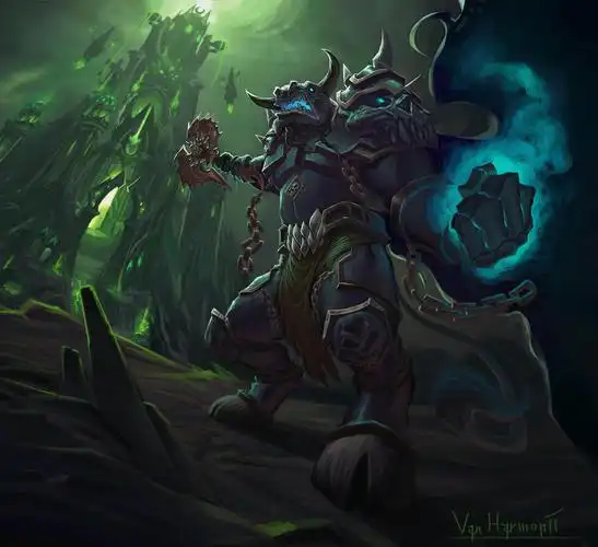 魔兽玩家画作:生猛无畏的牛头人dk 一起攻陷萨墓