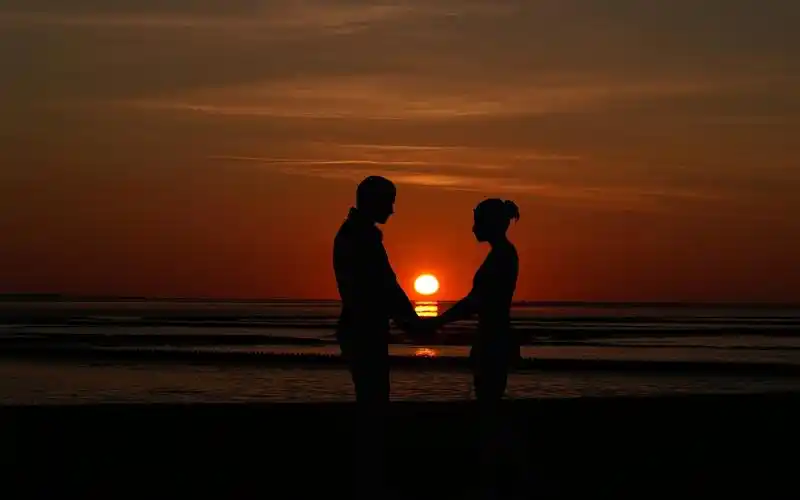 情人节相约一起看夕阳,高清图片,电脑桌面-壁纸族
