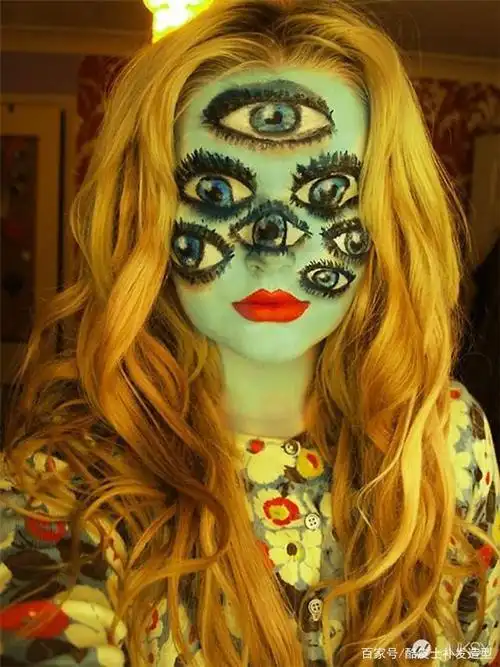 满头的眼睛,有密集恐惧症的要吓死 还有人直接化成骷髅