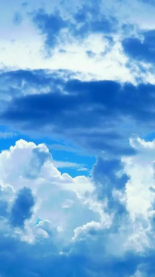 手机壁纸蓝色天空,天蓝色手机壁纸唯美高清-图片大观-奇异网