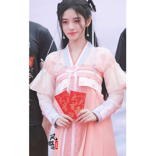 如意芳霏鞠婧祎傅容同款古装女汉服超仙唐朝飘逸仙女日常齐胸襦裙