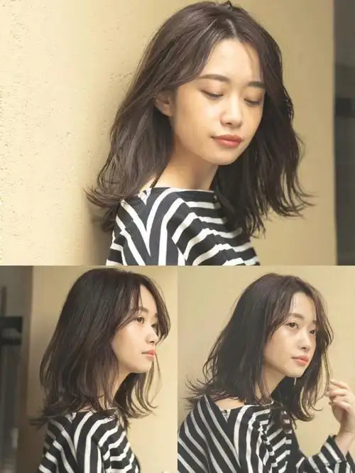 日系层次感发型八字刘海