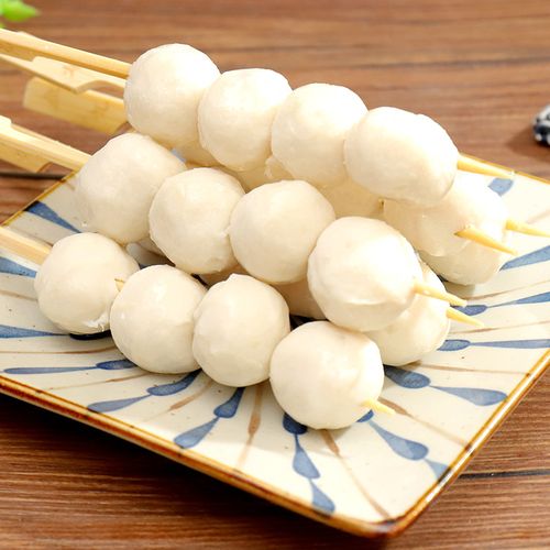 鱼丸30串/包手工实心鱼肉丸串串火锅食材麻辣烫关东煮食材鱼丸子