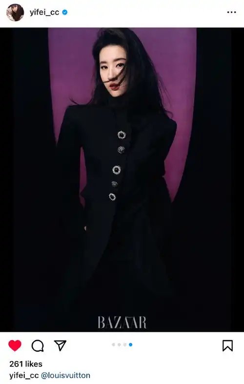 刘亦菲##刘亦菲时尚芭莎4月刊封面