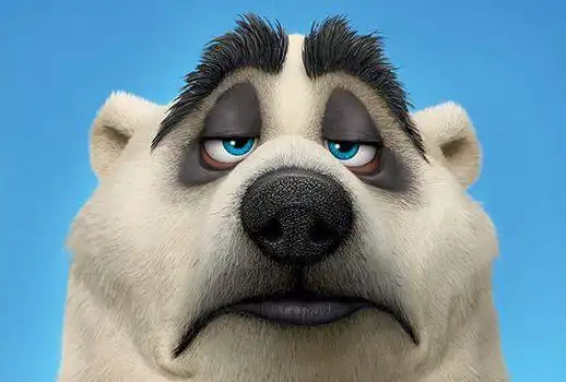 我们现在要试着把这个北极熊抠出来,但放大图片你会发现它的边缘比较