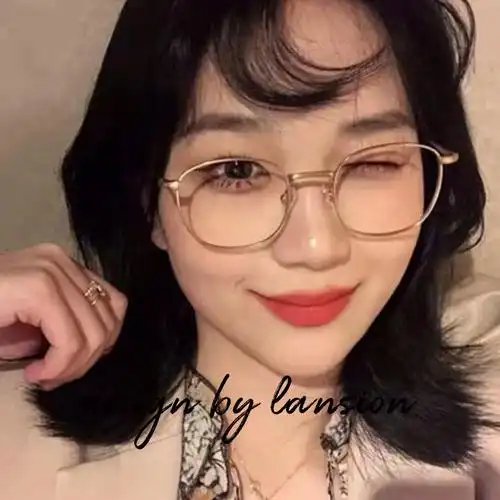 金丝细框眼镜框女秀智同款方形圆脸素颜眼镜近视框架防蓝光眼镜女