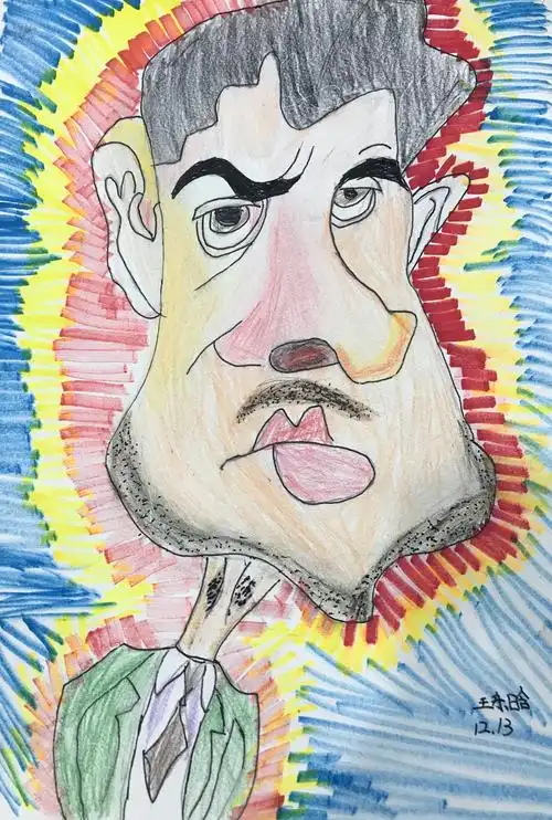 23周日上午班·总校区·白石大师班作品·夸张人物肖像