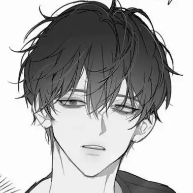动漫男主头像黑白高清帅气图片