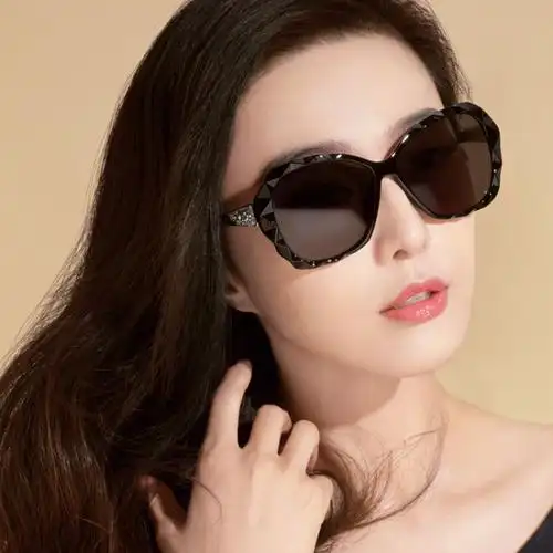 新款偏光墨镜范冰冰代言大框潮 t60108 -t020经典黑【图片 价格 品牌