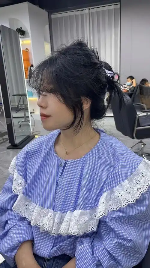 从汤阴来安阳改变刘海的小姐姐#发型设计万磊  #万磊高级定制