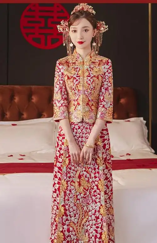 佐罗骑士高端品牌 秀禾服2022年新款新娘结婚中式婚纱女出阁服敬酒服