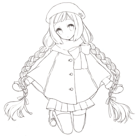 动漫女生怎么画 动漫女生简笔画画法二次元少女铅笔画二次元线稿新手
