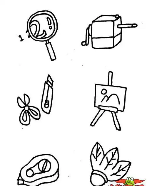 学习用品卡通简笔画大全超简单的文具简笔画日常用品简笔画简笔画