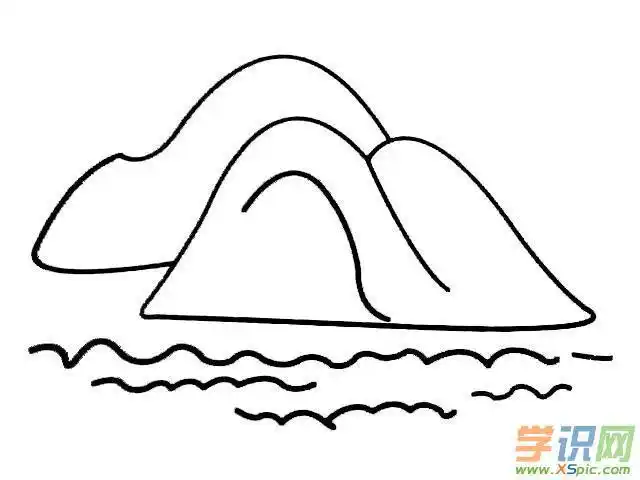 好看9张儿童画山水风景画图片 简笔画图片大全山水类儿童画山水风景画