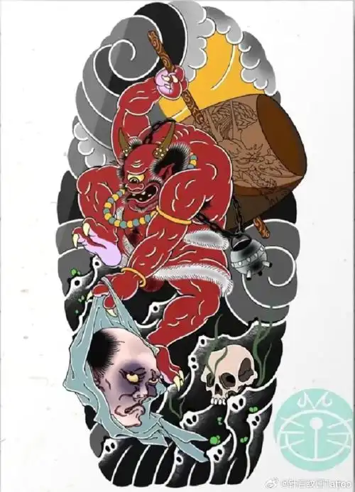 日式老传统花腿手稿|经典素材分享