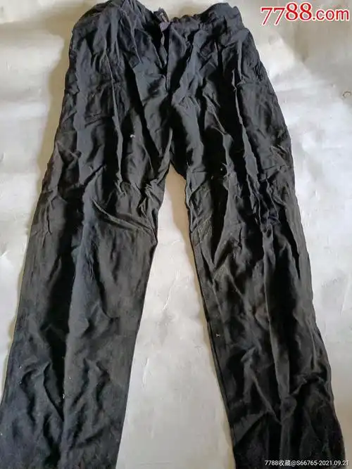 怀旧老手工补丁落色裤子