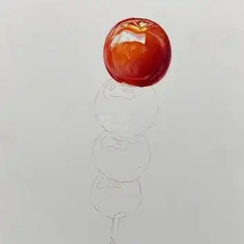 彩铅画糖葫芦丨附过程图及讲解