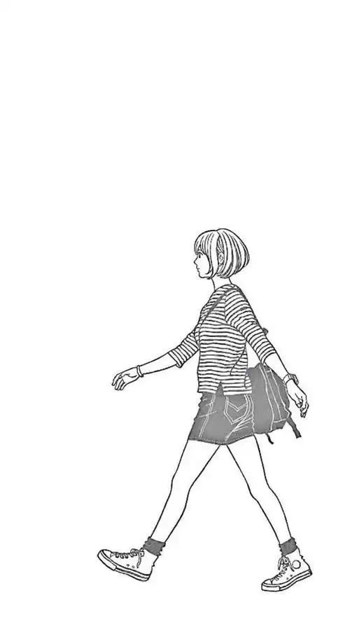 小朋友去上学简笔画步骤图解教程矢量手绘速写行走人物动作抽象矢量