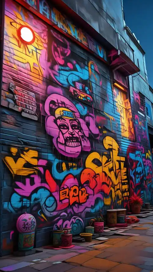 嘻哈风潮壁纸夜幕涂鸦魅力