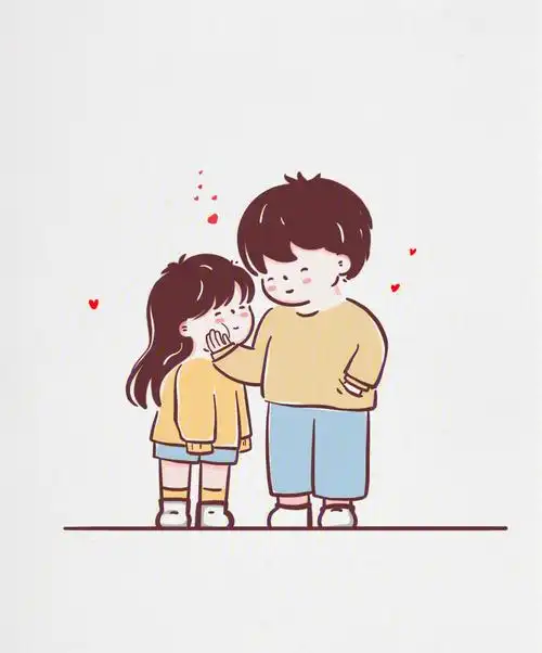 七夕情侣简笔画教程你懂我的一切小心思78