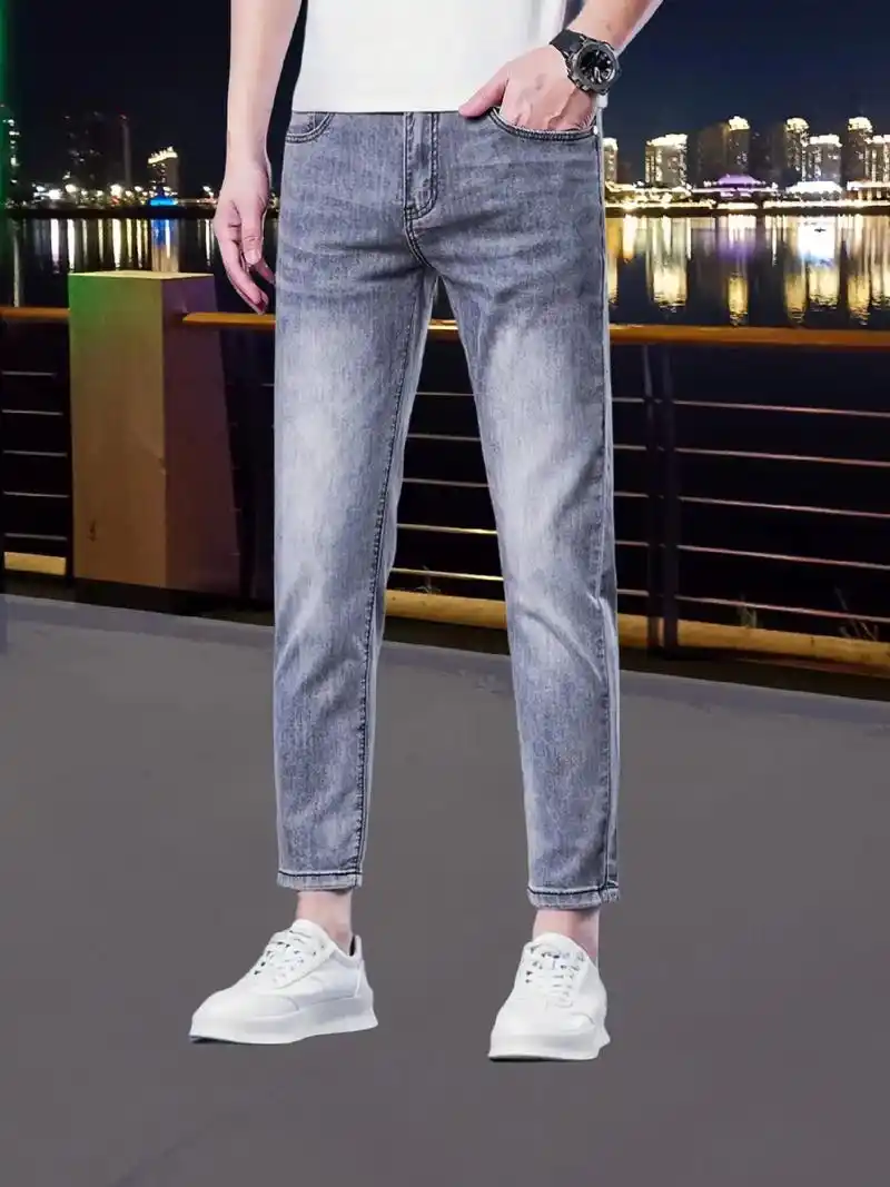 酷夏必备7715 冰丝九分牛仔裤男!#创作灵感 #2024春夏  - 抖音