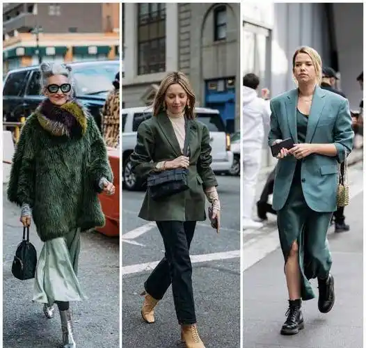 原创2021年超流行的颜色之一深绿色单品不能错过显白还显气质