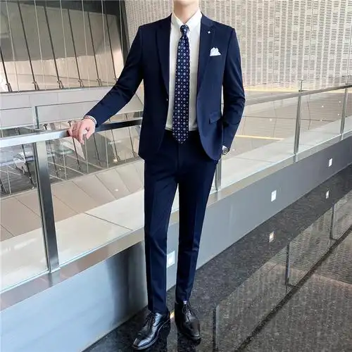 新郎结婚礼服 伴郎服 韩版修身西装 青年帅气商务休闲职业正装工作服
