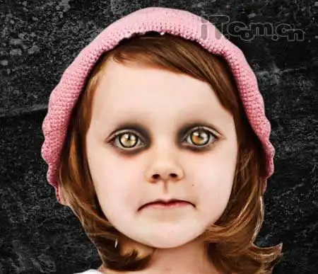 ps合成魔法书本中飞出的恐怖小女孩照片