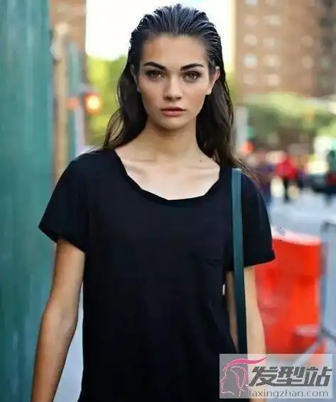 女生长发帅气发型背头造型气场全开